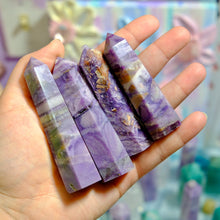 Load image into Gallery viewer, ✨ Purple Silky Fluorite Towers💜
