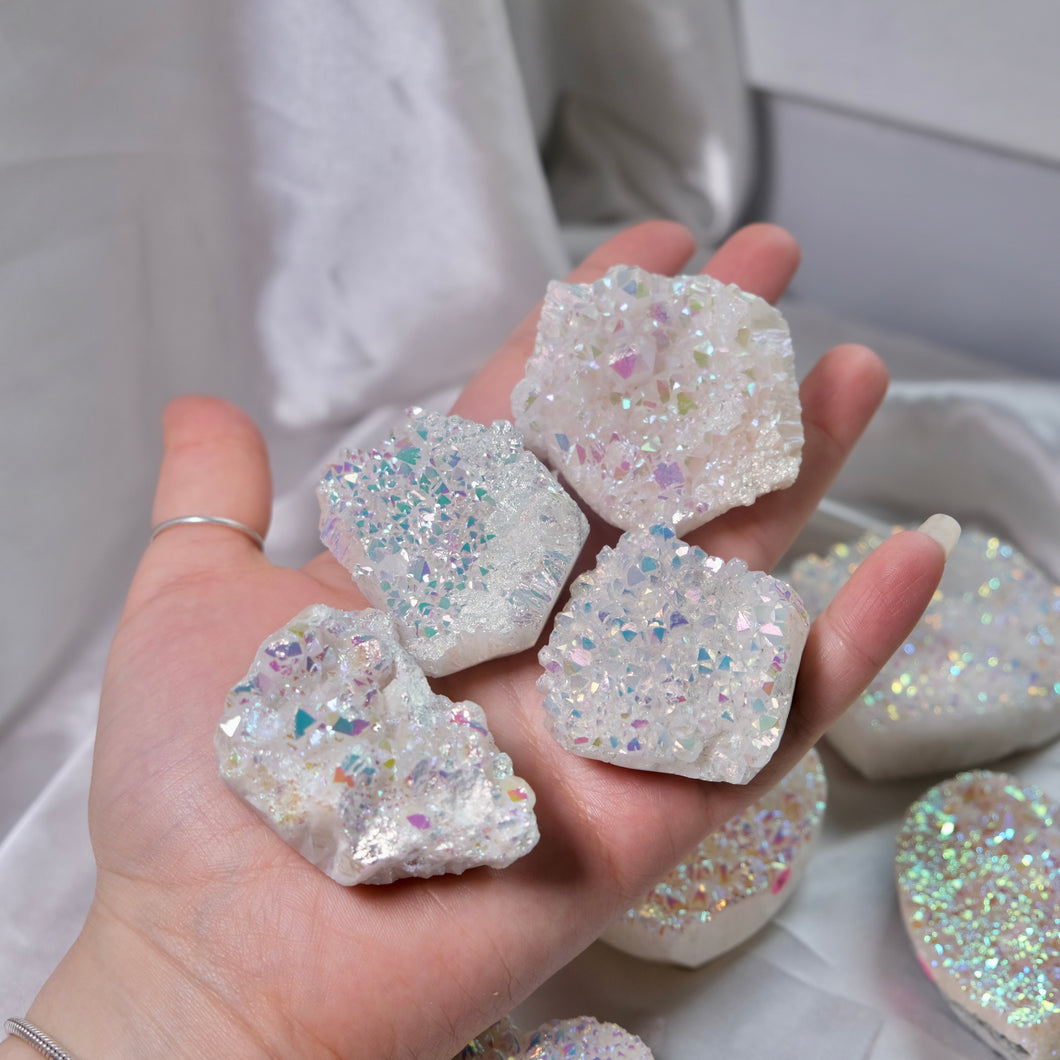 Intuitively Selected Angel Aura Quartz Clusters- Group A