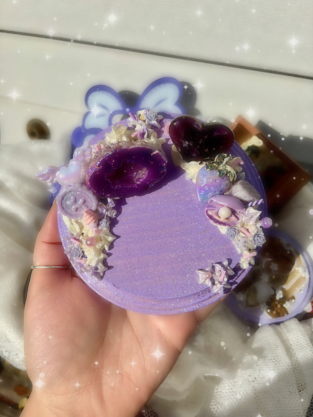 Sugarplum Faery Trinket Dish 💜💫 desk decor