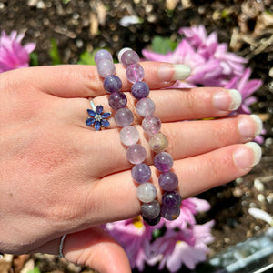 Chevron Amethyst Bracelets-8mm