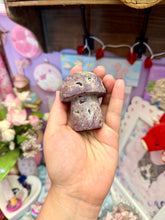 Load image into Gallery viewer, Sphalerite Crystal Mushroom Carving | Natural Crystal Decor
