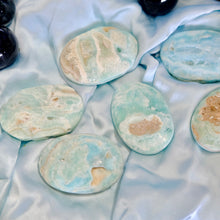 Load image into Gallery viewer, Blue Aragonite Palm Stones ✨🫧 Ocean Energy Crystals
