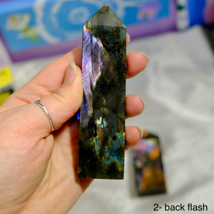 Super Flashy Labradorite Towers