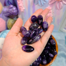 Load image into Gallery viewer, Juicy Deep Purple High Quality Amethyst Crystal Tumbles ✨ Spiritual Protection Healing Stone (Copy)
