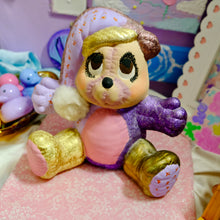 Load image into Gallery viewer, Hand Painted Disco Bear Bank ✨ Glitter Bear Curio
