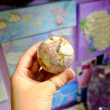 Load image into Gallery viewer, Sugary Geode Flower Agate Sphere
