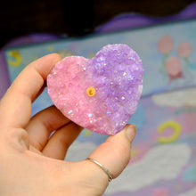 Load image into Gallery viewer, 💗 Purple &amp; Pink Ombre Aura Quartz Hearts
