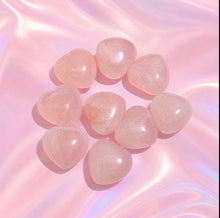 Load image into Gallery viewer, 💗 Mini Rose Quartz Puffy Hearts | Intuitively Selected✨ Rose Quartz Crystal ✨ Love &amp; Heart Chakra Healing Stone
