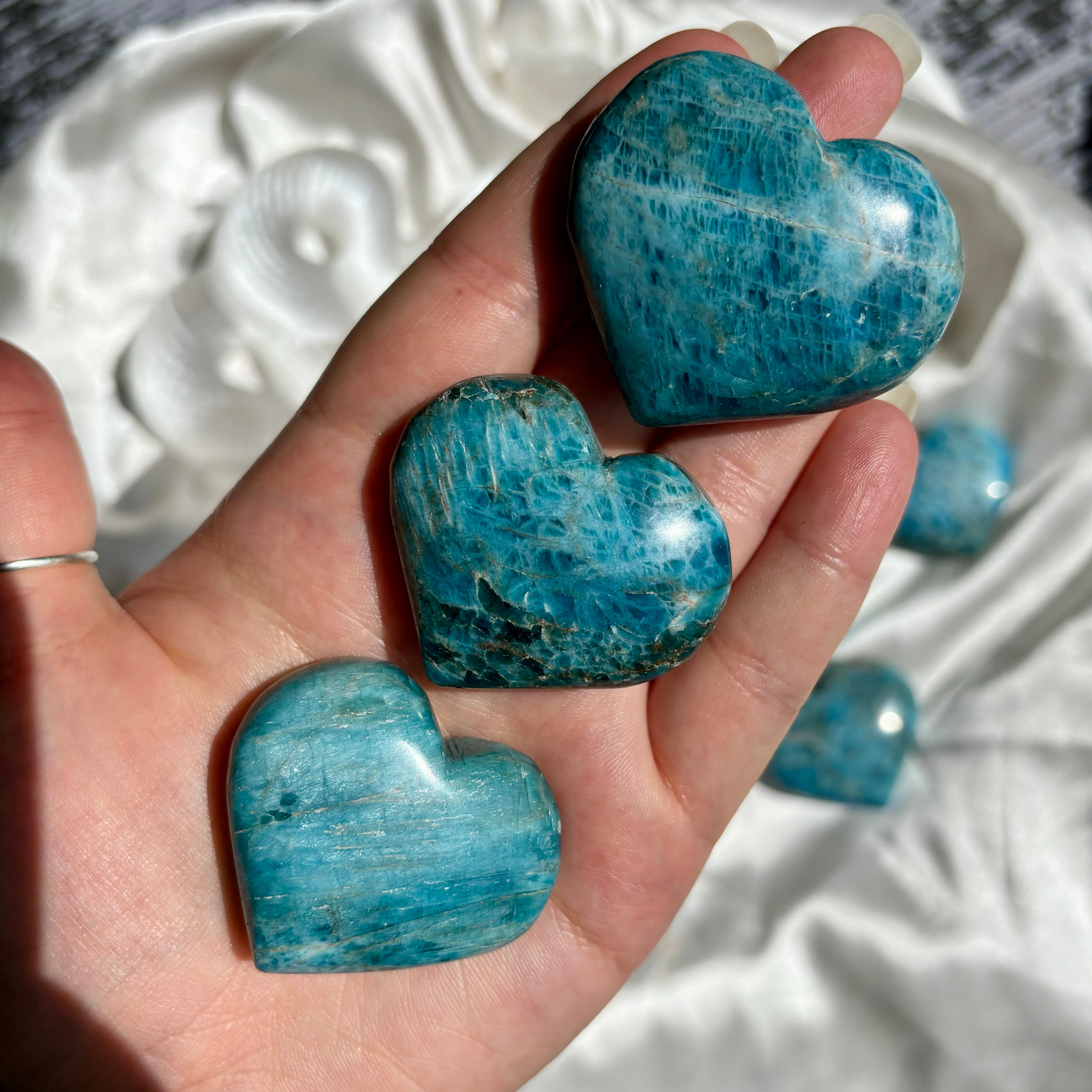 Blue Apatite Heart 2024