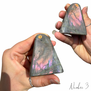 Purple/Pink Flash Labradorite Free Forms- you choose