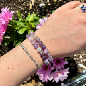 Chevron Amethyst Bracelets-8mm