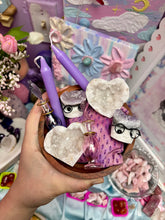 Load image into Gallery viewer, Lavender Wishes Ritual Kit 💜 Amethyst Crystal Bundle &amp; Egyptian Perfume Bottle
