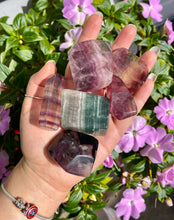 Load image into Gallery viewer, Candy Rainbow Fluorite Geo Free Forms (not edible) *imperfections

