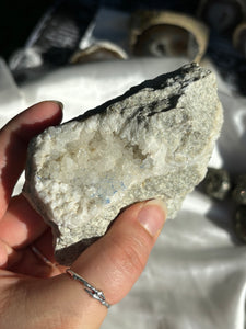 Azurite on Quartz Specimen