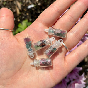 Tiny Fluorite Chip Bottles