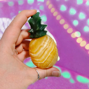 Orange Calcite + Green Aventurine Pineapple✨🍍