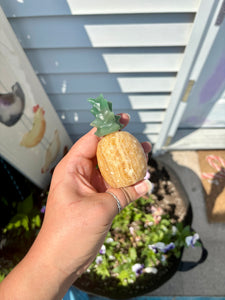 Tropic Cuties 💫Orange Calcite + Green Aventurine Pineapple✨🍍