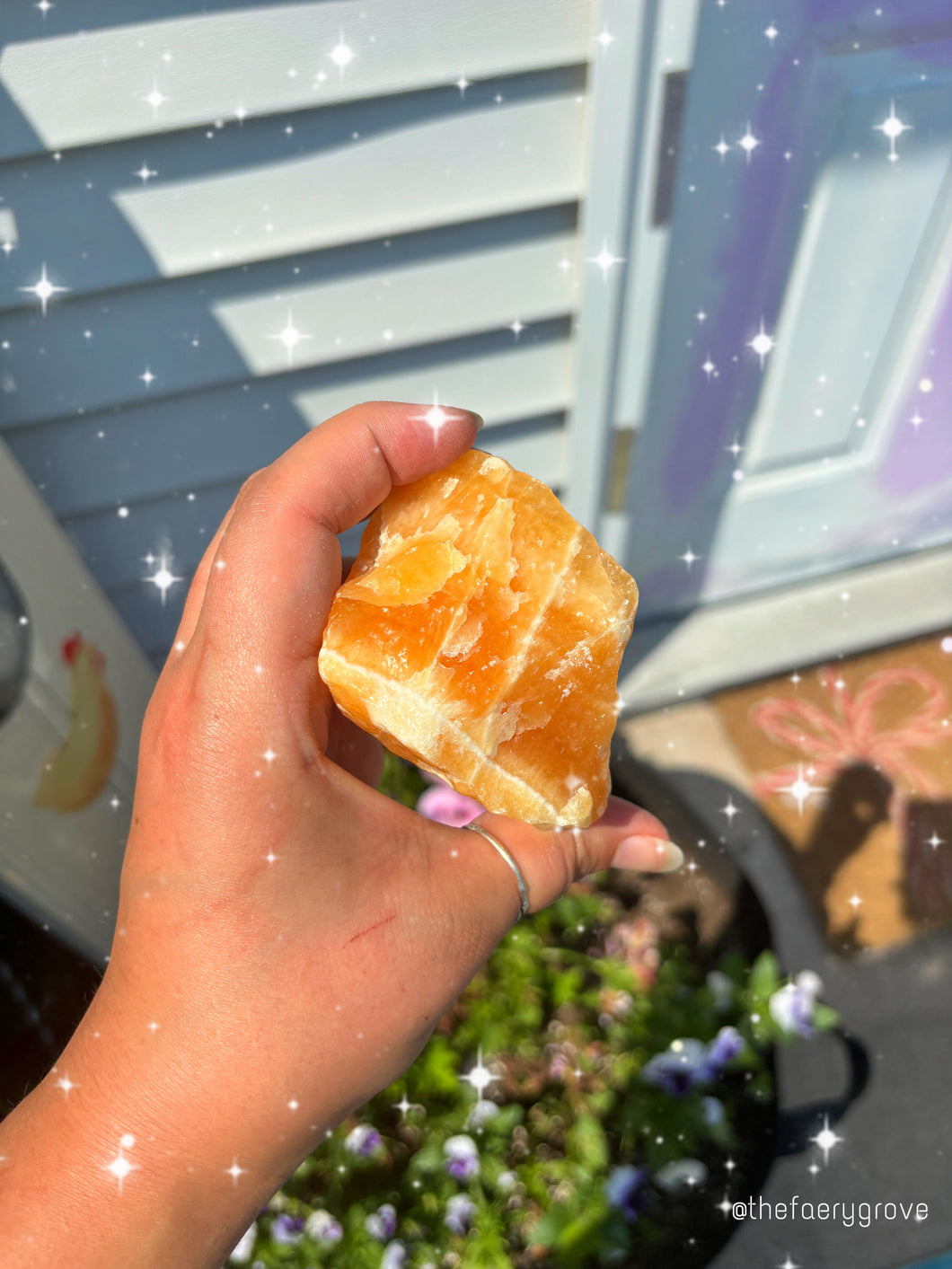 Orange Calcite Cheddar Chunk