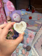 Load image into Gallery viewer, Druzy Quartz Geode Heart | Natural Sparkling Crystal Heart
