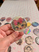 Load image into Gallery viewer, Handmade Button Pins | Vintage, Whimsical &amp; Pop Culture Designs
