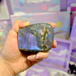 Pretty Purple Flash Labradorite Free Form