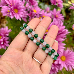 Christmas Tree 🎄💜 Crystal Bracelets- AAA Muscovite Green Mica & Cape Amethyst  ￼