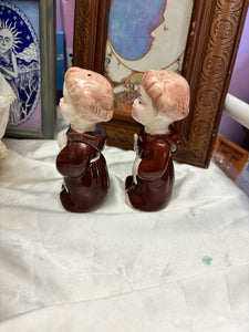 Vintage Sanmyro Friar Monk Salt & Pepper Shakers Japan Kitchen Collectible