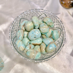 Blue Aragonite Tumbles