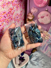 Load image into Gallery viewer, Blue Apatite Crystal Chip Bag | 3.5 oz Crystal Chips for Spell Jars, Crafts &amp; Decor
