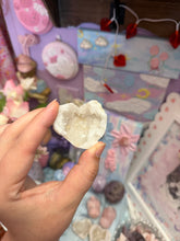 Load image into Gallery viewer, Druzy Quartz Geode Heart | Natural Sparkling Crystal Heart
