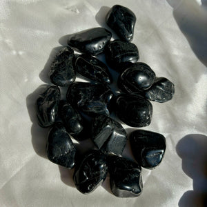 Genuine Black Tourmaline Tumbles