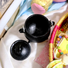 Load image into Gallery viewer, Mini Cast Iron Cauldron 2.75" ✨ Altar Decor, Ritual Bowl, Witchy Decor – Trinkets &amp; Treasures Collection
