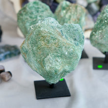 Load image into Gallery viewer, Rough Fuchsite on metal base

