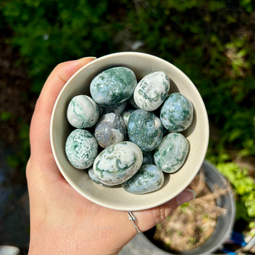 Moss Agate Tumbles