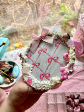 Load image into Gallery viewer, Pink Ribbon Trinket Tray ✨ Handmade Faery Jewelry Dish 🎀💗
