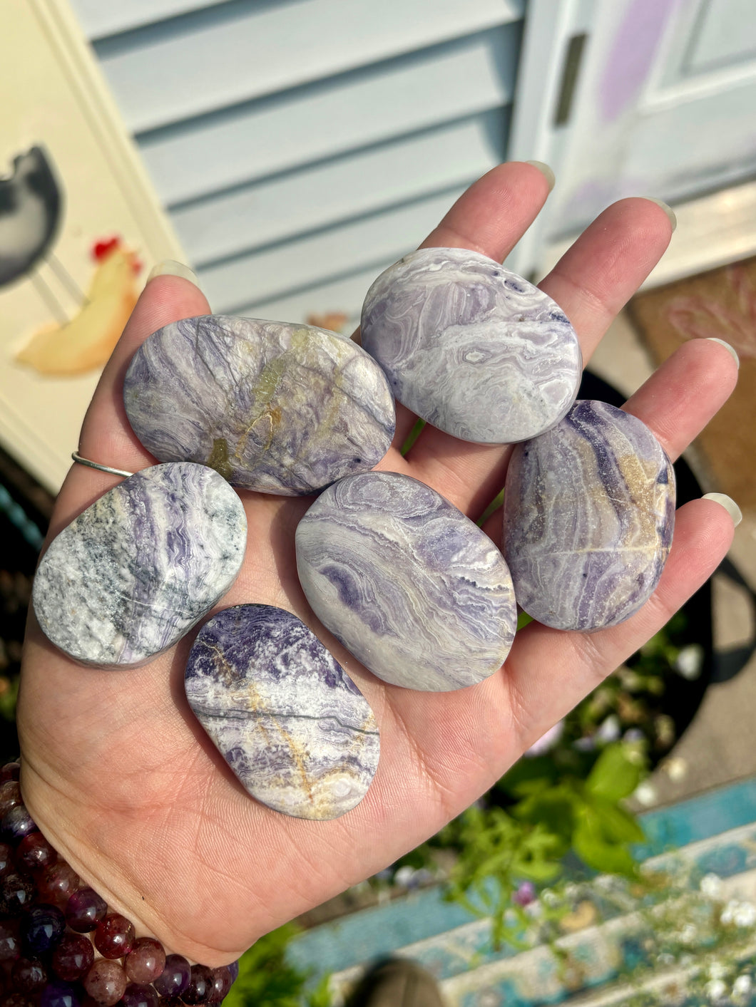 💖 Opalized Purple Fluorite Palms