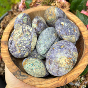 Purple Brecciated Jasper Palm Stones