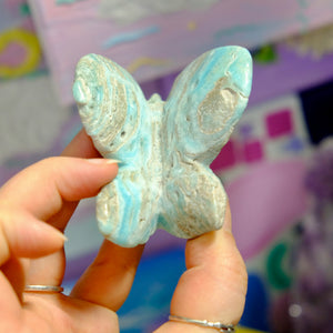 Blue Aragonite Butterfly