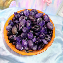 Load image into Gallery viewer, Juicy Deep Purple High Quality Amethyst Crystal Tumbles ✨ Spiritual Protection Healing Stone (Copy)
