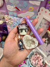 Load image into Gallery viewer, Lavender Wishes Ritual Kit 💜 Amethyst Crystal Bundle &amp; Egyptian Perfume Bottle

