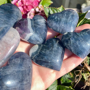 Blue Fluorite Hearts- You choose