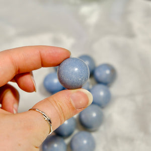 Angelite Spheres from Peru