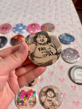 Load image into Gallery viewer, Handmade Button Pins | Vintage, Whimsical &amp; Pop Culture Designs
