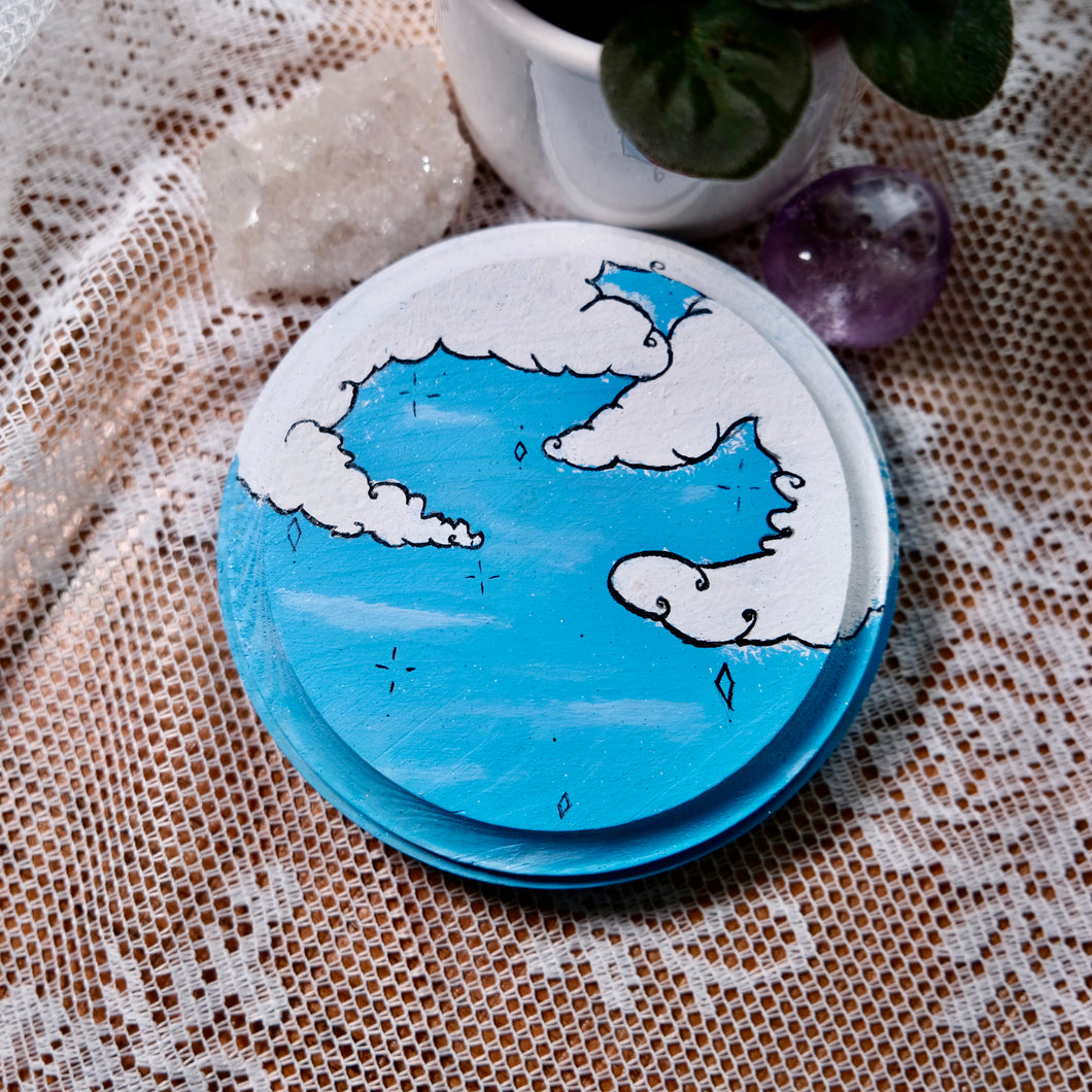 Cloudy Day's- Light Blue Wall Plaque🩵