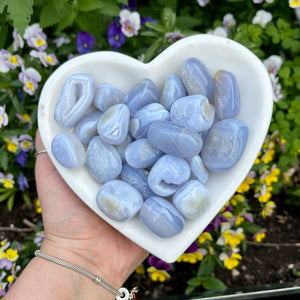 Blue Lace Agate Chalcedony Tumbles