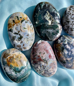 Stormy Galaxy Jasper Palm Stones