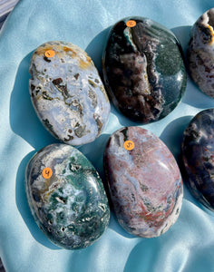 Stormy Galaxy Jasper Palm Stones