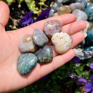 Intuitively Selected Ocean Jasper Hearts