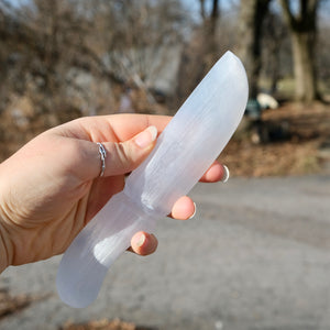 Selenite Satin Spar 8” Knives