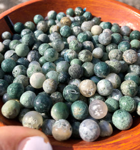 Moss Agate Tiny Spheres